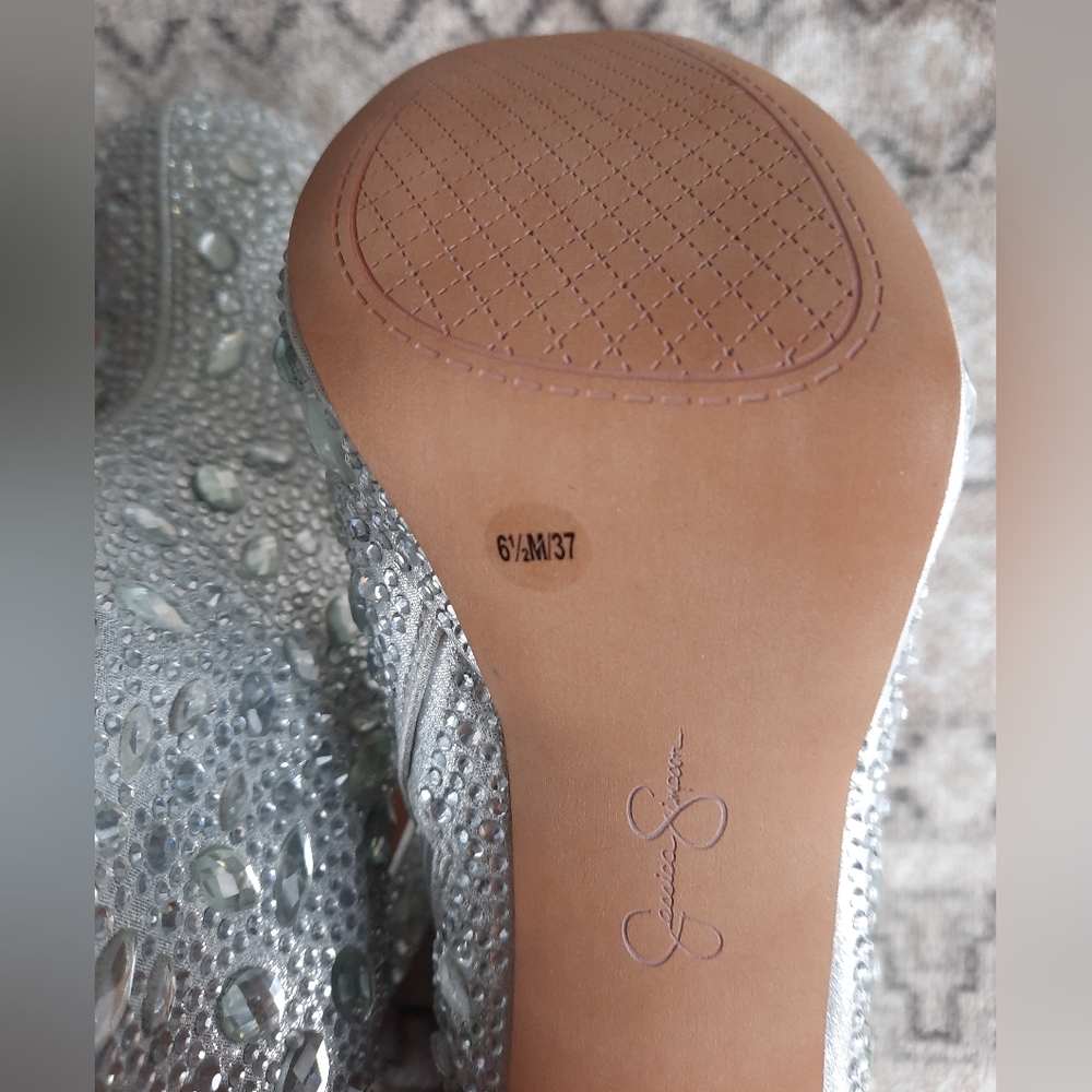 NIB sz6.5 Dollyi Crystal 💎 Jessica Simspon Embellished Platform Heel Boots - Picture 11 of 14